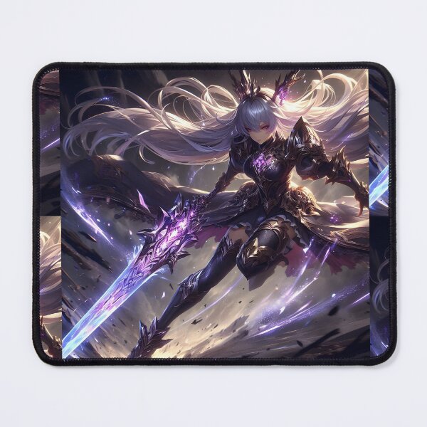 Item preview, The Unstoppable Valkyrie: White-Haired Anime Warrior with Giant Magic Spear designed and sold by MouradStudio.