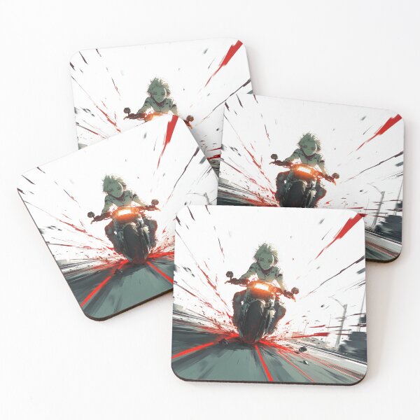 Item preview, ZERO — Full Speed Through the Ruins | Cyberpunk Anime Art Print designed and sold by GhostOrigin.