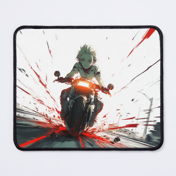 Item preview, ZERO — Full Speed Through the Ruins | Cyberpunk Anime Art Print designed and sold by GhostOrigin.