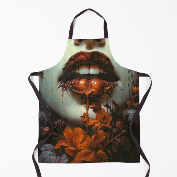 Item preview, Gothic Bloody Lips with Autumn Flowers designed and sold by DarkHolyQueen.