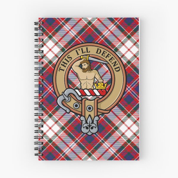 Item preview, Clan MacFarlane Crest over Dress Tartan designed and sold by sifis.