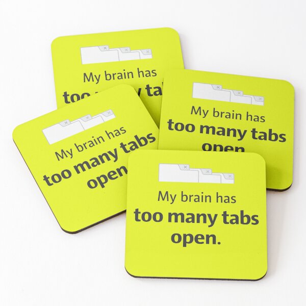 Item preview, My Brain Has Too Many Tabs Open Shirt, Funny Overthinking Tee, Mental Health Humor Shirt designed and sold by Amr Darwish Graphic designer.