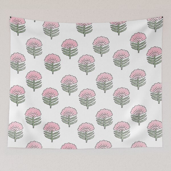 Item preview, Block print flower designed and sold by Print-Designs.