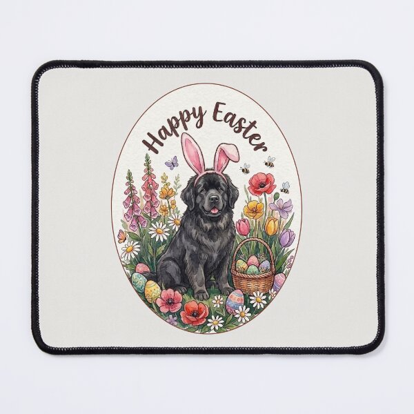 Item preview, Funny Newfoundland Happy Easter Egg Bunny Mom Dad Kids designed and sold by FurryHavenPH.