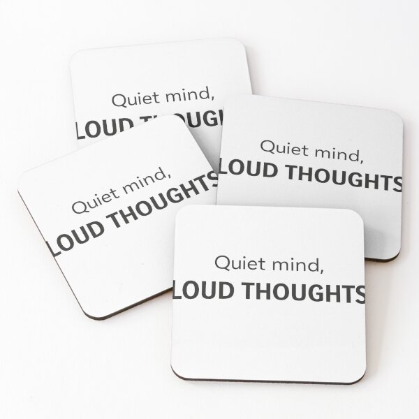 Item preview, Quiet Mind Loud Thoughts Shirt, Overthinking Anxiety Tee, Minimalist Aesthetic Mental Health designed and sold by Amr Darwish Graphic designer.