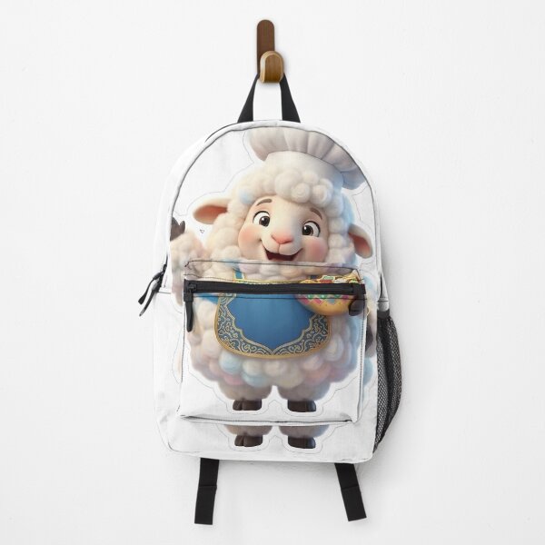 Item preview, Fluffy Lamb Chef 3D Cartoon Baker with Cookies designed and sold by SpoonLogiq.