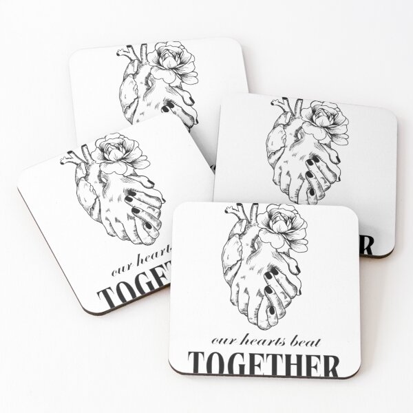 Item preview, Anatomical Heart with Hands and Flower – Our Hearts Beat Together Gothic Love Design designed and sold by PixelVibe Art.