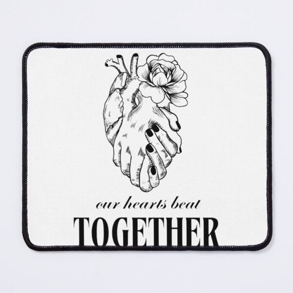 Item preview, Anatomical Heart with Hands and Flower – Our Hearts Beat Together Gothic Love Design designed and sold by PixelVibe Art.