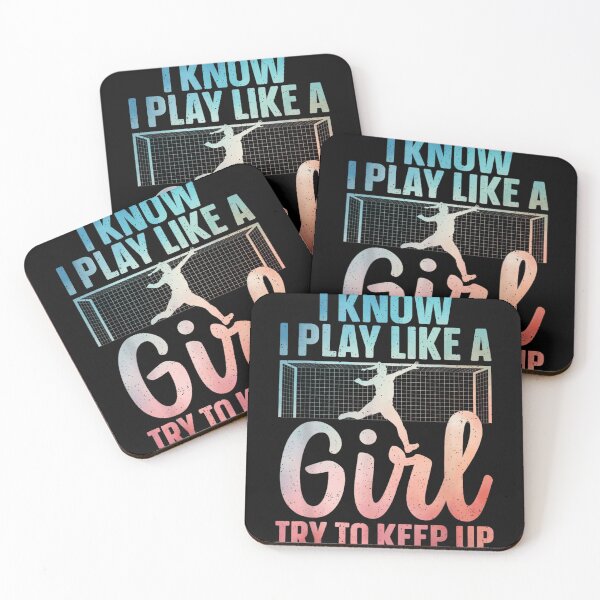 Item preview, I Know I Play Like A Girl Try To Keep Up Funny Volleyball Girl Design designed and sold by LakenDraphil.