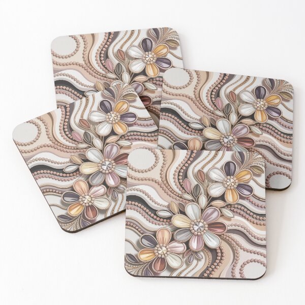 Item preview, Bohemio Boho Chic Remolino Neutro Marrón Topo Beige Floral designed and sold by LEILA ART SPACE.