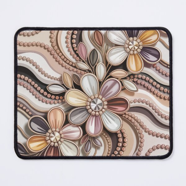 Item preview, Bohemian Boho Chic Swirl Neutral Brown Taupe Beige Floral  designed and sold by LEILA ART SPACE.
