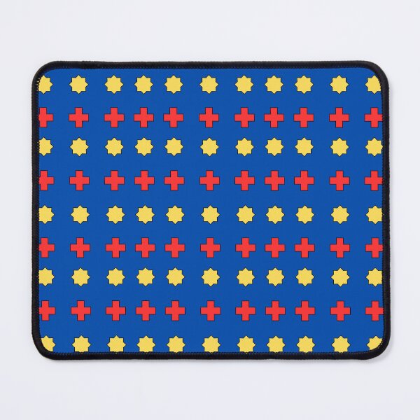 Item preview, Yellow Stars and Red Crosses on Dark Blue background pattern designed and sold by fev-rocks.