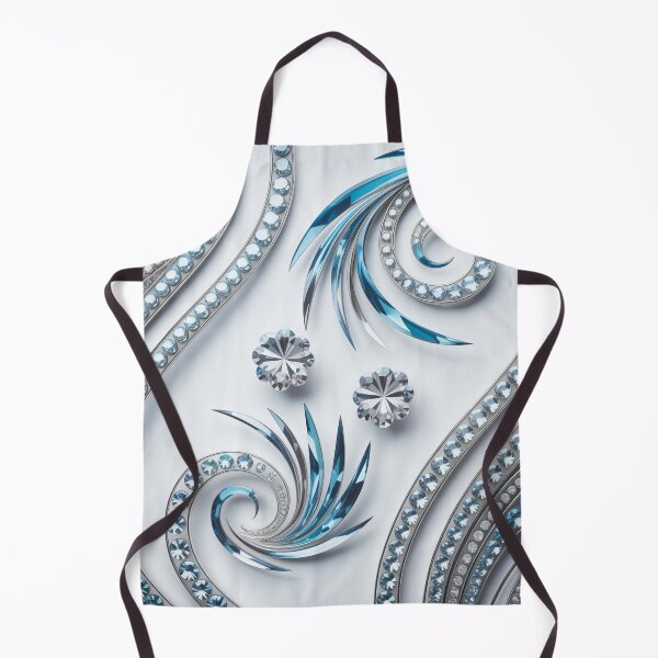 Item preview, Modern Glam Abstract Silver Ice Blue Wave Lines designed and sold by LEILA ART SPACE.