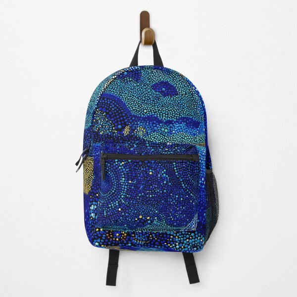 Item preview, Blue and Gold Ocean Art Scene designed and sold by Neika Shimm Designs.