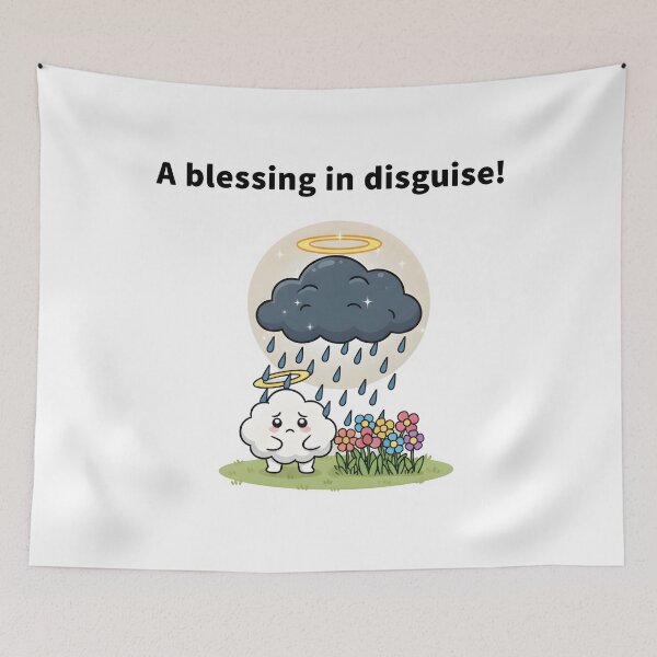 Item preview, A Blessing in Disguise Funny Cloud Angel Quote Design. designed and sold by The-T-In-Retro.