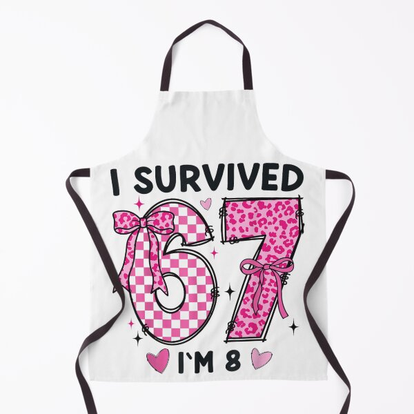 Item preview, I Survived 67 I’m 8 Funny Birthday Girl Pink Leopard Bow Party Design designed and sold by LakenDraphil.