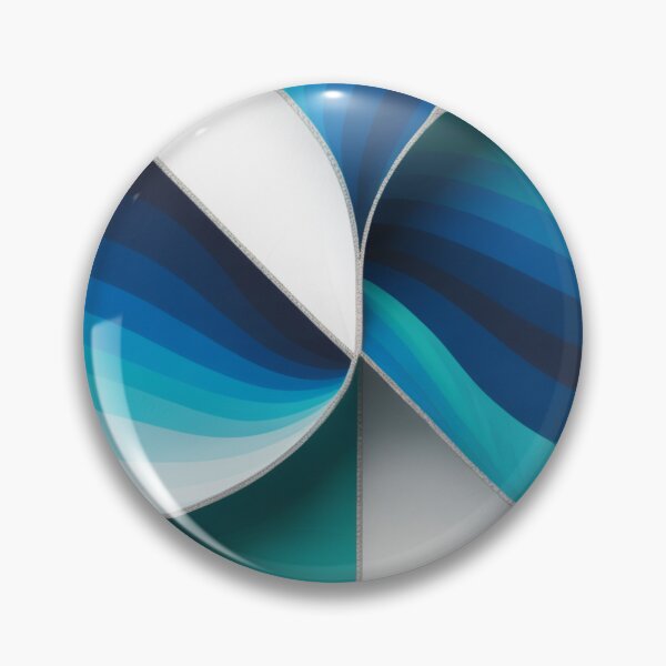 Item preview, Modern Abstract Turquoise Blue Wave Geometric Triangle Pattern designed and sold by LEILA ART SPACE.