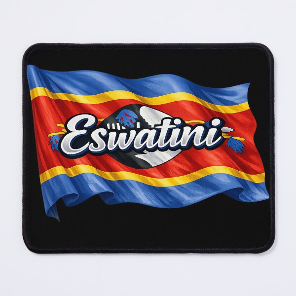 Item preview, Eswatini Flag Waving Design – African Nation Pride Graphic, Swazi Heritage Artwork, National Flag Travel Gift designed and sold by GarnerSupplyCo.