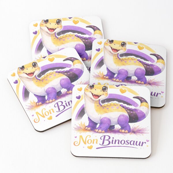 Item preview, Non-Binarysaur | Pride-osaurs Collection – Cute LGBTQ+ Dinosaur Art Prints | Inclusive Rainbow Dino Series designed and sold by FandomINK.