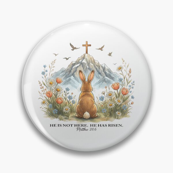 Item preview, He Is Not Here He Has Risen Christian Easter Bunny Cross Faith Design designed and sold by RuperDelois.
