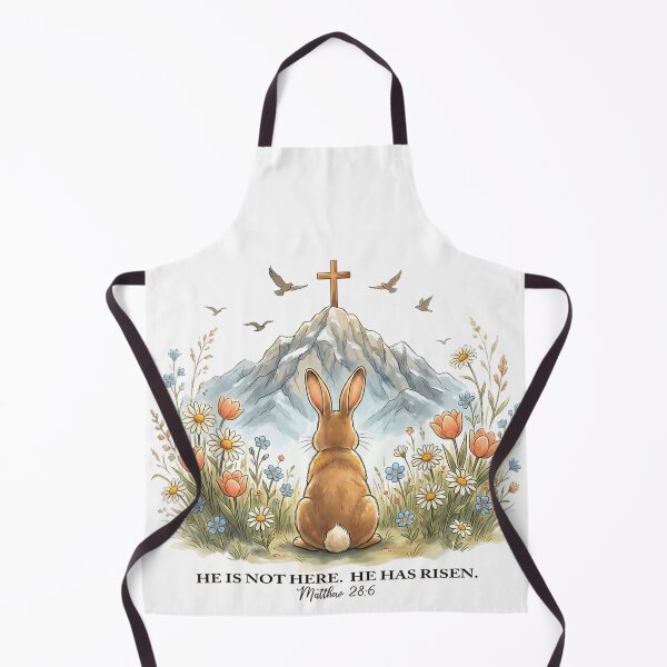 Item preview, He Is Not Here He Has Risen Christian Easter Bunny Cross Faith Design designed and sold by RuperDelois.