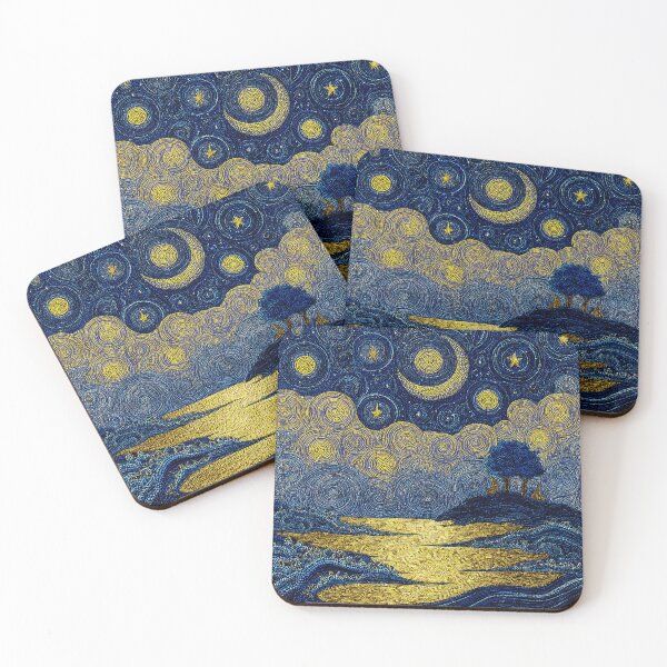 Item preview, Shimmering Sea of Gold  designed and sold by Neika Shimm Designs.