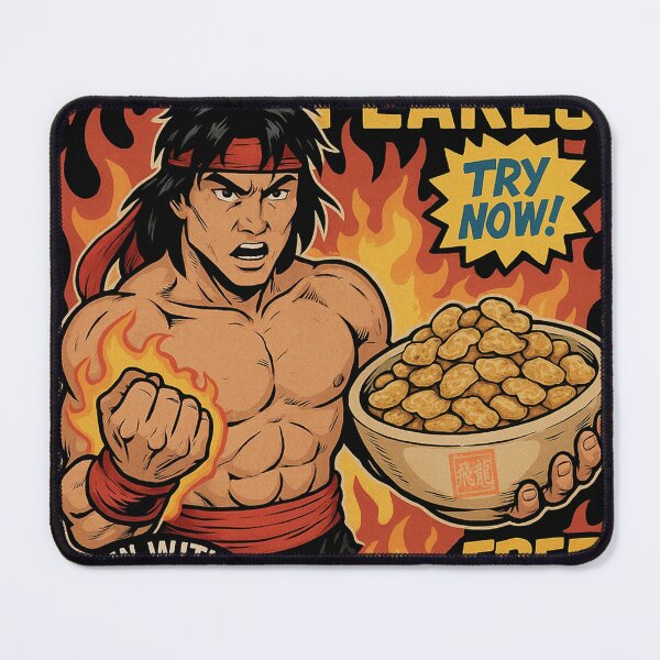 Item preview, Mortal Kombat Liu Kang Funny Cereal Flakes designed and sold by Fei Long Design Hub.