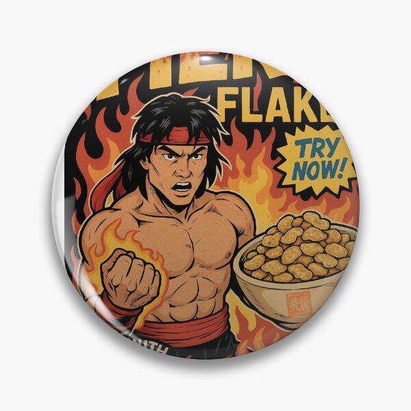 Item preview, Mortal Kombat Liu Kang Funny Cereal Flakes designed and sold by Fei Long Design Hub.