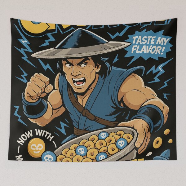 Item preview, Mortal Kombat Kung Lao Cereal Flakes designed and sold by Fei Long Design Hub.