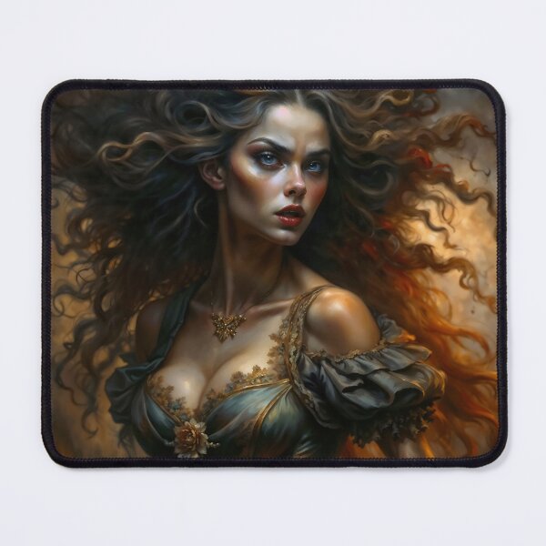 Item preview, Dancing Witch with Wild Voluminous Hair Portrait designed and sold by DarkHolyQueen.