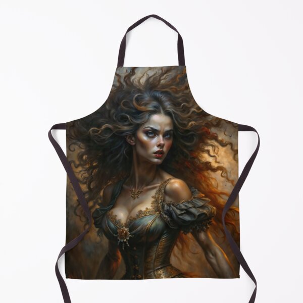Item preview, Dancing Witch with Wild Voluminous Hair Portrait designed and sold by DarkHolyQueen.