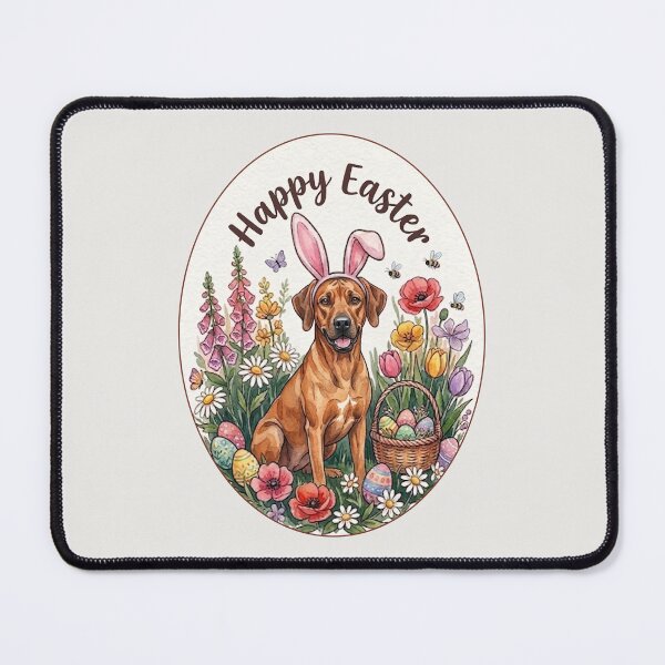 Item preview, Funny Rhodesian Ridgeback Happy Easter Egg Bunny Mom Dad Kids designed and sold by FurryHavenPH.