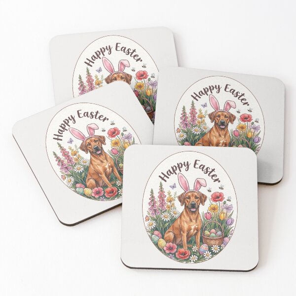 Item preview, Funny Rhodesian Ridgeback Happy Easter Egg Bunny Mom Dad Kids designed and sold by FurryHavenPH.
