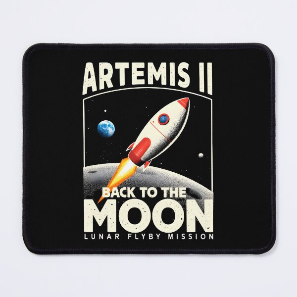 Item preview, Artemis II Back to the Moon Retro Rocket Space Mission Design designed and sold by LunaMagicStudio.