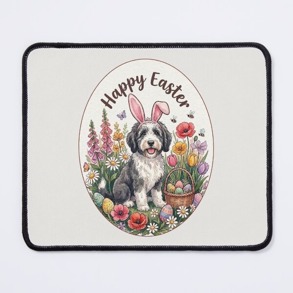 Item preview, Funny Sheepadoodle Happy Easter Egg Bunny Mom Dad Kids designed and sold by FurryHavenPH.