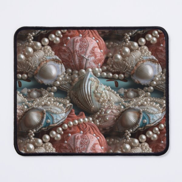 Item preview, Baroque Seashell and Pearl Ornate Coastal Pattern designed and sold by pinkal.