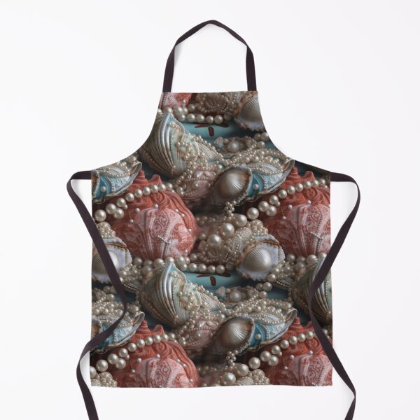 Item preview, Baroque Seashell and Pearl Ornate Coastal Pattern designed and sold by pinkal.