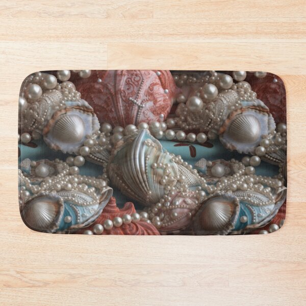 Item preview, Baroque Seashell and Pearl Ornate Coastal Pattern designed and sold by pinkal.