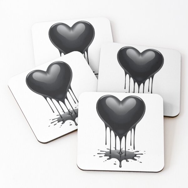Item preview, Liquid Metal Melting Black Heart - Gothic Streetwear Aesthetic designed and sold by LoveIsPoison.