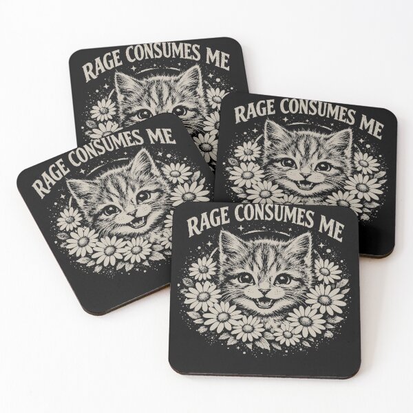 Item preview, Rage-Consumes Me-Cat Flower-Cute Kitty-Cat Meme designed and sold by jolihanot.