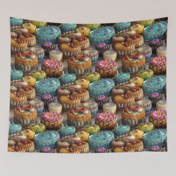 Item preview, Artisanal Glazed Confectionery Cake Feast Pattern designed and sold by pinkal.