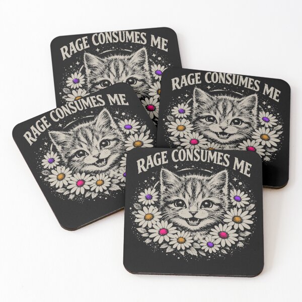 Item preview, Rage-Consumes Me-Cat Flower-Cute Kitty-Cat Meme designed and sold by jolihanot.