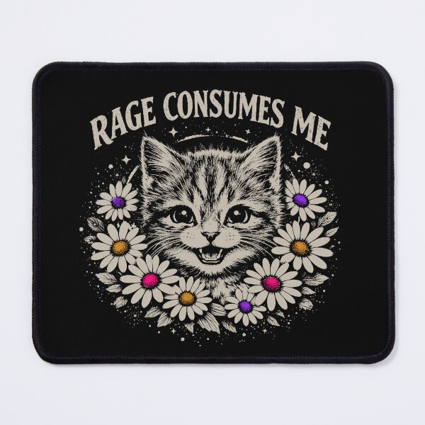 Item preview, Rage-Consumes Me-Cat Flower-Cute Kitty-Cat Meme designed and sold by jolihanot.