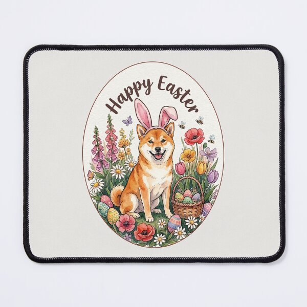 Item preview, Funny Shiba Inu Happy Easter Egg Bunny Mom Dad Kids designed and sold by FurryHavenPH.