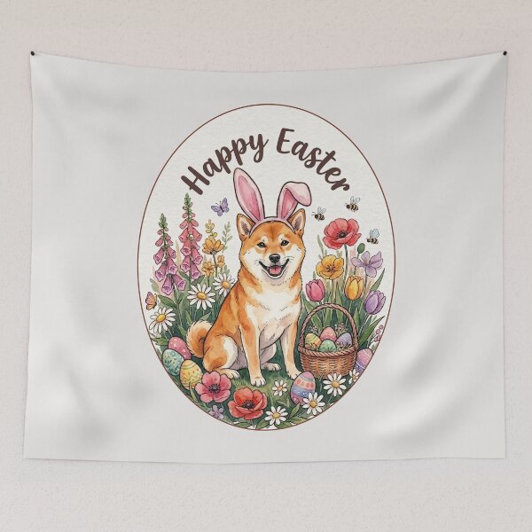 Item preview, Funny Shiba Inu Happy Easter Egg Bunny Mom Dad Kids designed and sold by FurryHavenPH.