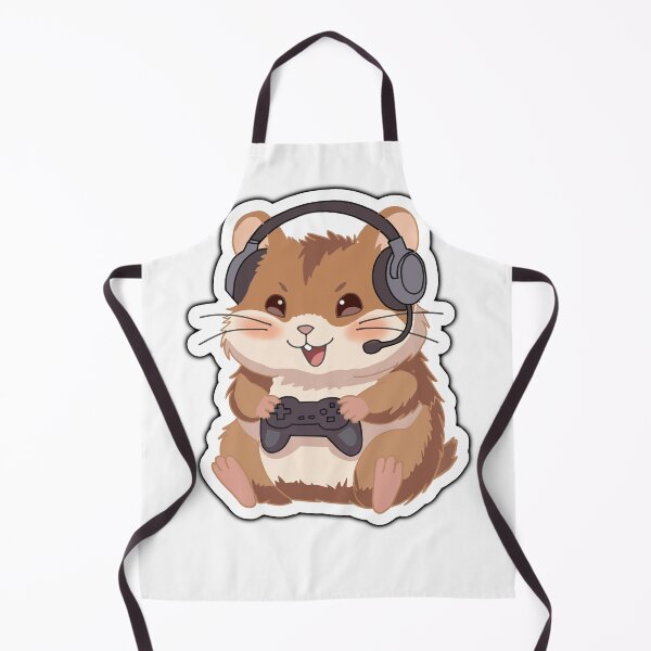 Item preview, Cute Gamer Hamster Sticker – Kawaii Gaming Hamster with Headset and Controller designed and sold by pn_terest.