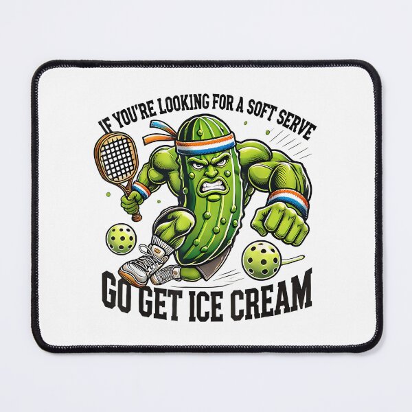Item preview, Funny Pickleball Lover Pun with a Pickle Playing Pickle Ball designed and sold by wardpowerslamon.