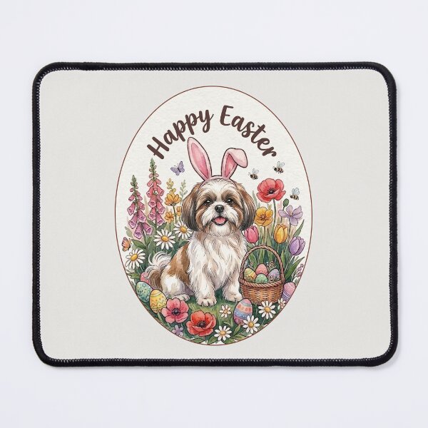 Item preview, Funny Shih Tzu Happy Easter Egg Bunny Mom Dad Kids designed and sold by FurryHavenPH.
