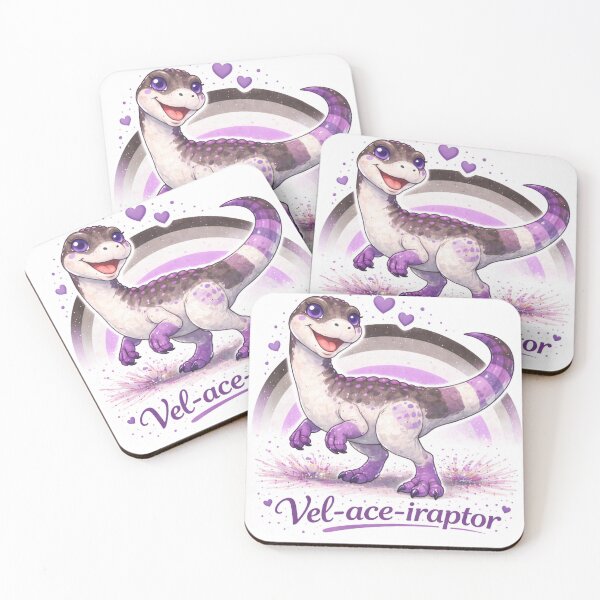 Item preview, VelACEiraptor | Pride-osaurs Collection – Cute LGBTQ+ Dinosaur Art Prints | Inclusive Rainbow Dino Series designed and sold by FandomINK.