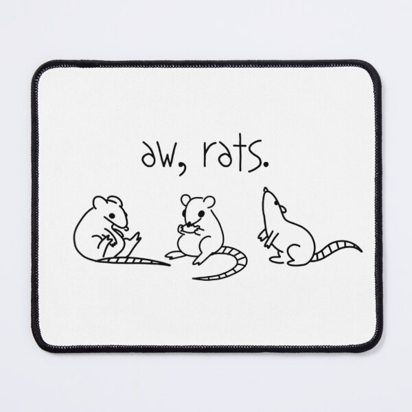 Item preview, Aw Rats Funny Rodent Pet Rat Lover Minimalist Line Art Sarcastic Humor designed and sold by ToyaVitoricu.